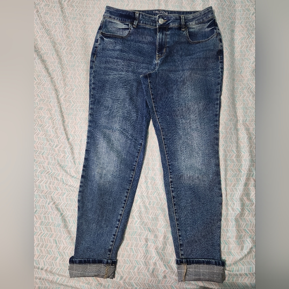 Maurices Dark Blue Ankle Jeans